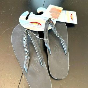 NWT Rainbow sandals size 8 black